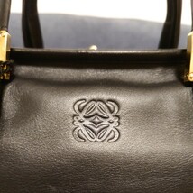 【未使用極美品】ロエベ トートバッグ LOEWE アマソナ ミニボストンバッグ レザー黒 ブラック メンズ レディース_画像8