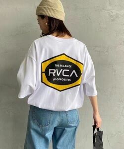 セール価格 RVCA ルーカ レディース メンズ 半袖 Tシャツ トップス 超厚手 バックプリント ロゴ 男女兼用 ホワイト L