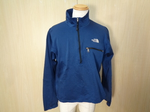 n61◆90s THE NORTH FACE ULTRA WICK HALF ZIP◆ザ・ノースフェイス メンズ L USA製 フリースプルオーバー ネイビー アウトドア 6C