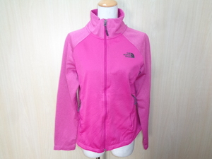 n62◆THE NORTH FACE WIND WALL ソフトシェルストレッチジャケット◆ザ・ノースフェイス レディース サイズM ピンク フルジッパー 6C