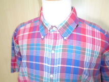 r61◆90s RALPH LAUREN BLAKE シリーズ B.D.半袖チェックシャツ◆ラルフローレン サイズXXL マルチカラー マドラスチェック 6C_画像2