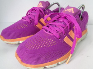 53◆adidas Women's CC Ride W clima cool ランニングシューズ◆アディダス sizeUS7 1/2 JP24.5 パープル/オレンジ/ホワイト６C