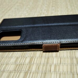 Xiaomi Redmi 9T ラスタバナナ ケース カバー 手帳型 耐衝撃吸収 薄型サイドマグネット BK×DBR シャオミ レッドミー 9T スマホケースの画像3