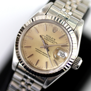 【ROLEX】ロレックス　デイトジャスト 69174　E番 シルバー文字盤　SS×WG　自動巻き レディース 腕時計