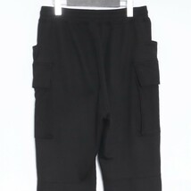 THE VIRIDI-ANNE インレイ裏毛カーゴパンツ サイズ3 ブラック VI-3537-04 ザヴィリジアン スウェット SWEAT CARGO PANTS_画像4