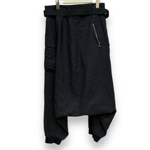 THE VIRIDI-ANNE 19SS Saruel pants with Belt 2サイズ ブラック VI-3029-04 ヴィリジアン ベルト付きサルエルパンツ_画像2