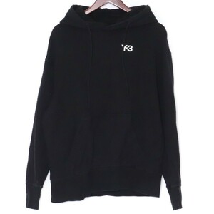 Y-3 LOGO HOODIE Sサイズ ブラック HG8800 ワイスリー 20周年バックロゴ刺繍スウェットパーカー