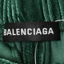 BALENCIAGA ベロアイージーワイドロングパンツ XSサイズ グリーン 486107 TWK17 バレンシアガ_画像5