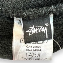 STUSSY SKULLCAP WORKGEAR PRINT BLACK ビーニー 57cm ブラック ステューシー ニットキャップ 帽子_画像5