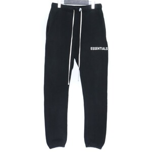 ESSENTIALS ロゴプリントスウェットパンツ XSサイズ ブラック エッセンシャルズ Sweat Pants