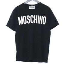 MOSCHINO ロゴプリントTシャツ サイズ40 ブラック 211ZPA07052040 モスキーノ logo tee 半袖カットソー_画像1