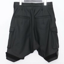 KIRYUYRIK Synthetic Leather Sarouel Velcro Pants Sサイズ ブラック KY-HP40-910 キリュウキリュウ ハーフパンツ レザー_画像2