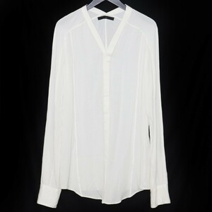 MA_JULIUS Vネックシャツ サイズ2 ホワイト エムエーユリウス V-neck Shirt レーヨン