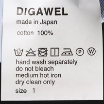 未使用 DIGAWEL Shirt (generic) HEAVY-OX SAX サイズ1 DWVA027 ディガウェル ヘビーオックス 長袖シャツ ブルー_画像5
