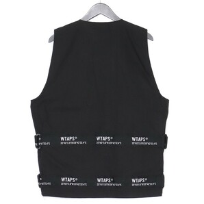 WTAPS HAGGERZ VEST COTTON POPLIN べスト サイズ2 ブラック 222WVDT-JKM01 ダブルタップス ハガーツ ポプリン ミリタリー アーミー ロゴの画像2