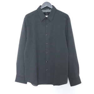 未使用 AKM 23SS HOUND TOOTH EVALET SEER SUCKER SHIRTS ブラック Lサイズ エイケイエム 長袖シャツ