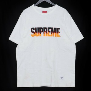 SUPREME 19AW Flame S/S Top XLサイズ ホワイト シュプリーム フレームトップス 半袖カットソー Tシャツの画像1