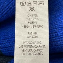 PATAGONIA 23AW Recycled Wool-Blend Rugby Sweater リサイクル・ウールブレンド・ラグビー・セーター L ブルー 50900FA23 パタゴニア_画像6