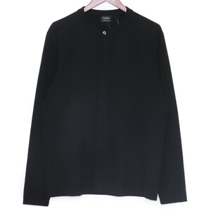 JIL SANDER ジャージー ノーカラーシャツ Lサイズ ブラック JSML707016 ジルサンダー Long Shirt