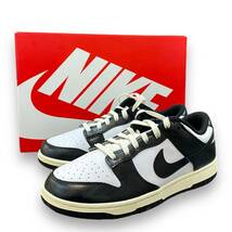 28cm NIKE WMNS DUNK LOW PRM VINTAGE PANDA ブラック ホワイト FQ8899-100 ナイキ ウィメンズ ダンクロー ヴィンテージパンダ_画像1