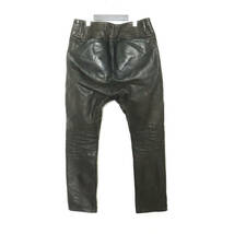 INCARNATION Buffalo Leather Pants Half Lined MP-1 Without Pockets レザーパンツ ダークグレー Sサイズ インカネーション バッファロー_画像2