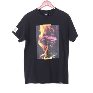 ELVIRA BURNING ROSE T-SHIRT Tシャツ 半袖カットソー Mサイズ ブラック エルヴィラ