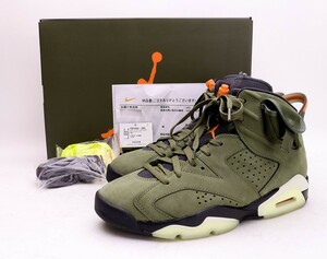 26.5cm NIKE × TRAVIS SCOTT AIR JORDAN 6 RETRO Medium Olive CN1084-200 ナイキ トラヴィススコット エアジョーダン6