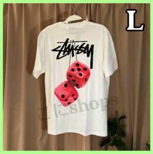 ステューシー STUSSY FUZZY DICE TEE Tシャツ サイコロ 半袖 ホワイト