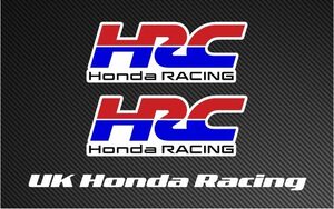 Honda RACING New HRCロゴ フルカラープリントステッカー　UK Honda　ホンダ