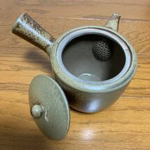 未使用品 備前焼 茶器揃 急須 湯呑 5客 在銘 刻印 共箱 陶器 時代物 古美術 茶道具 煎茶道具 _画像3