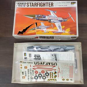 0321-221□組立途中 ハセガワ プラモデル ロッキード F-104C スターファイター 箱・取説 1/32 スケール 模型 パーツ未確認 ジャンク