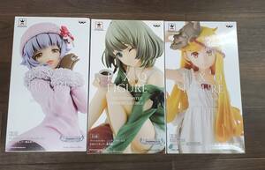 ER0326-215□未開封 アイドルマスター シンデレラガールズ 西尾維新大辞展 EXQ フィギュア 3点 まとめ 忍野忍 高垣楓 輿水幸子 現状品 