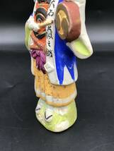 SE0313-01◆土人形 赤穂浪士 大石蔵之助 日本人形 マルサ 民芸品 当時物 約15.5cm_画像3