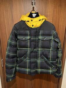 【売り切り】MONCLER モンクレール『DEFENSE チェック 切替 ダウンジャケット size3』920-091-41351-50 2009