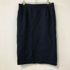 ya237 Vintage Burberrys knee height skirt navy lady's 17R