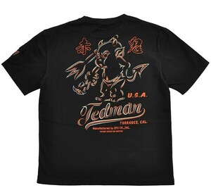 テッドマン/Tシャツ/ブラック/XL/TDSS-565/エフ商会/カミナリモータース