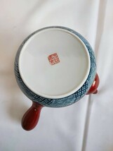 九谷 永楽 茶器 未使用 秋月 茶器セット 九谷焼 煎茶道具 茶器揃 和食器 急須 湯呑 木箱 当時物 コレクション アンティーク(032109)_画像6