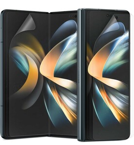 ER-125@【6枚セット】 DIACUBE Galaxy Z Fold 4 5G 無光沢指紋防止保護フィルム,液晶部用 3枚+フロント画面用 3枚, ガイドツール簡単取付け