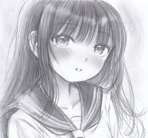 ◆オリジナルイラスト★綴（つづり）★A4★鉛筆画★ラミネート加工