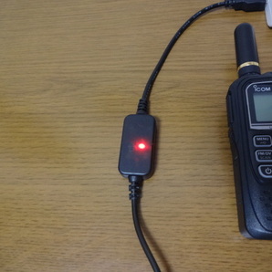 【送料無料！】ICOM ID-52 ID-51 ID-31 (PLUS・PLUS2含む) 対応 USB モバイル バッテリー 充電 ケーブル LED付き 5V → 12V Aの画像3