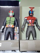 即決 バンダイ RHS ソフビ魂 仮面ライダー新1号＆THE FIRSTDVD発売記念 1号(本郷)＆2号(一文字)＆カブト＆キバ 限定版フィギュア６体セット_画像5