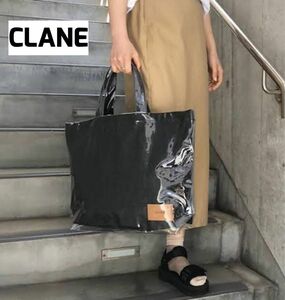 CLANE クラネ デニム ビニール トートバッグ 大容量