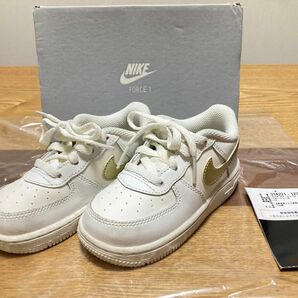 美品　NIKE ナイキ　フォース1 白金　13cm