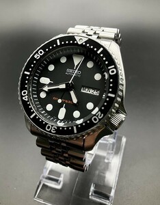 ②SEIKO　セイコー　ダイバーズ200M　7S26-0020　ブラック文字盤　SS　メンズ　自動巻き　稼働品　純正バンド 日時調整可