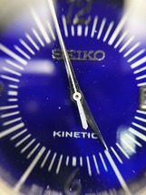 ②SEIKO　セイコー　キネティック　5M42-0G50　ブルー文字盤　AT　デイト　SS　稼働品　日時調整可_画像5