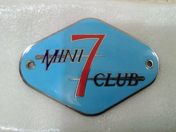 BMC MINI SE7EN CLUB（MINI SEVEN CLUB）ミニ セブン クラブ オリジナル エナメルカーバッジ当時物中古超希少品