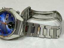 1円〜 SEIKO セイコー スピードタイマー 自動巻 メンズ腕時計 クロノグラフ 文字盤 ブルー 6139-8040_画像10