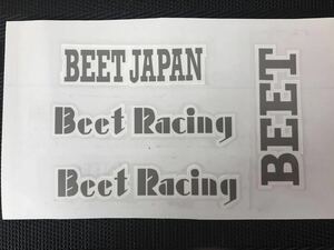 BEET タイプカスタム デカール カッティングステッカー ホワイト×シルバー