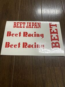 BEETタイプカスタム デカール カッティングステッカー レッド文字