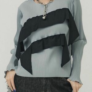 KOTOHAYOKOZAWA TODO WAVE LONG SLEEVE TOP HIGHNECK TYPE